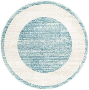 Turquoise 3' 3 x 3' 3 Jill Zarin Uptown Round Area Rug 70% Polypropylene & 30% Polyester  Contemporary Carpet for Living, Dining, Office, Bedroom for Sale at Rug Engine