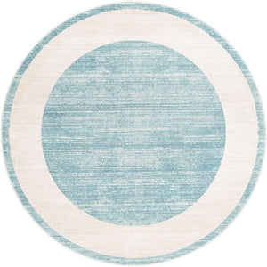 Turquoise 5' 3 x 5' 3 Jill Zarin Uptown Round Area Rug 70% Polypropylene & 30% Polyester  Contemporary Carpet for Living, Dining, Office, Bedroom for Sale at Rug Engine