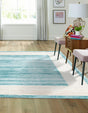 Turquoise 7' 10 x 7' 10 Jill Zarin Uptown Square Area Rug 70% Polypropylene & 30% Polyester  Contemporary Carpet for Living, Dining, Office, Bedroom for Sale at Rug Engine
