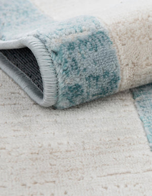 Turquoise 7' 10 x 7' 10 Jill Zarin Uptown Square Area Rug 70% Polypropylene & 30% Polyester  Contemporary Carpet for Living, Dining, Office, Bedroom for Sale at Rug Engine