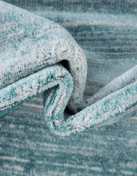 Turquoise 7' 10 x 7' 10 Jill Zarin Uptown Square Area Rug 70% Polypropylene & 30% Polyester  Contemporary Carpet for Living, Dining, Office, Bedroom for Sale at Rug Engine