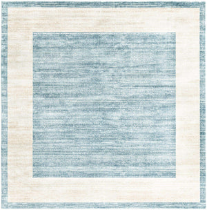 Turquoise 7' 10 x 7' 10 Jill Zarin Uptown Square Area Rug 70% Polypropylene & 30% Polyester  Contemporary Carpet for Living, Dining, Office, Bedroom for Sale at Rug Engine