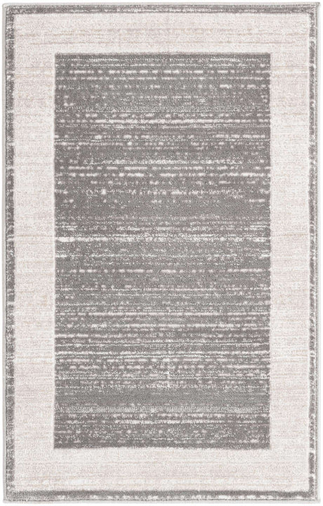 Gray 2' x 3' 1 Jill Zarin Uptown Rectangle Area Rug 70% Polypropylene & 30% Polyester  Contemporary Carpet for Living, Dining, Office, Bedroom for Sale at Rug Engine