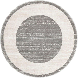 Gray 3' 3 x 3' 3 Jill Zarin Uptown Round Area Rug 70% Polypropylene & 30% Polyester  Contemporary Carpet for Living, Dining, Office, Bedroom for Sale at Rug Engine