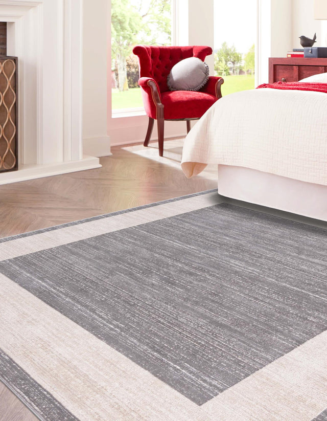 Gray 7' 10 x 7' 10 Jill Zarin Uptown Square Area Rug 70% Polypropylene & 30% Polyester  Contemporary Carpet for Living, Dining, Office, Bedroom for Sale at Rug Engine