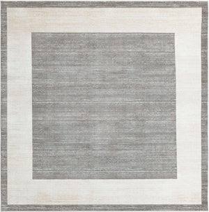 Gray 7' 10 x 7' 10 Jill Zarin Uptown Square Area Rug 70% Polypropylene & 30% Polyester  Contemporary Carpet for Living, Dining, Office, Bedroom for Sale at Rug Engine