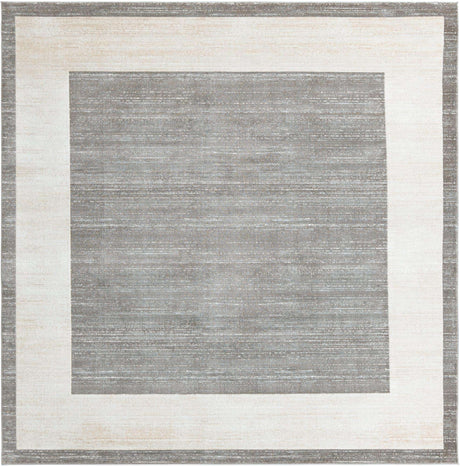Gray 7' 10 x 7' 10 Jill Zarin Uptown Square Area Rug 70% Polypropylene & 30% Polyester  Contemporary Carpet for Living, Dining, Office, Bedroom for Sale at Rug Engine