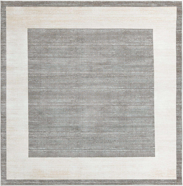 Gray 7' 10 x 7' 10 Jill Zarin Uptown Square Area Rug 70% Polypropylene & 30% Polyester  Contemporary Carpet for Living, Dining, Office, Bedroom for Sale at Rug Engine