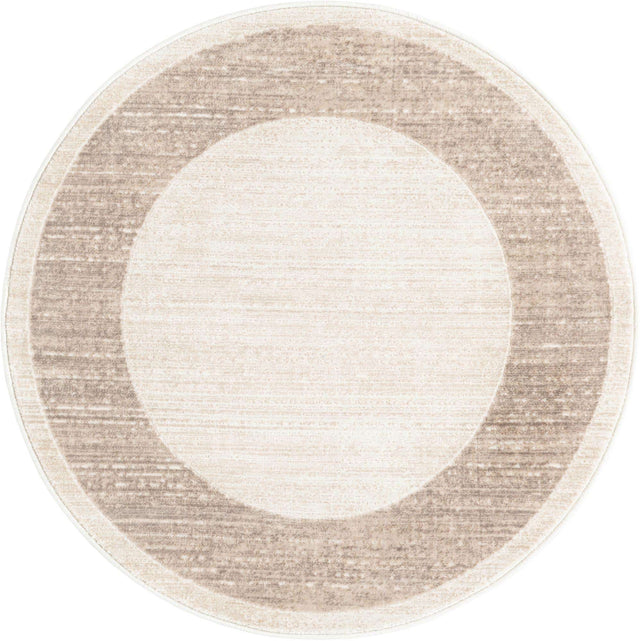 Beige 3' 3 x 3' 3 Jill Zarin Uptown Round Area Rug 70% Polypropylene & 30% Polyester  Contemporary Carpet for Living, Dining, Office, Bedroom for Sale at Rug Engine
