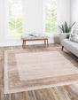Beige 7' 10 x 7' 10 Jill Zarin Uptown Square Area Rug 70% Polypropylene & 30% Polyester  Contemporary Carpet for Living, Dining, Office, Bedroom for Sale at Rug Engine