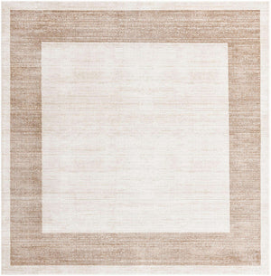 Beige 7' 10 x 7' 10 Jill Zarin Uptown Square Area Rug 70% Polypropylene & 30% Polyester  Contemporary Carpet for Living, Dining, Office, Bedroom for Sale at Rug Engine