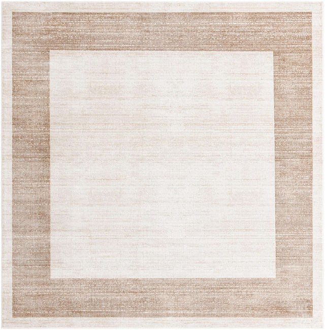 Beige 7' 10 x 7' 10 Jill Zarin Uptown Square Area Rug 70% Polypropylene & 30% Polyester  Contemporary Carpet for Living, Dining, Office, Bedroom for Sale at Rug Engine