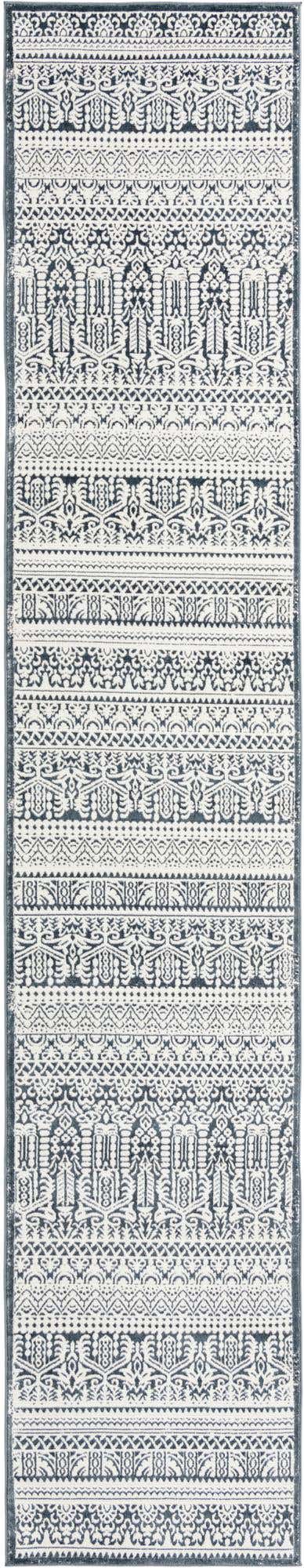 Blue 2' 7 x 13' 11 Jill Zarin Uptown Runner Area Rug 70% Polypropylene & 30% Polyester  Contemporary Carpet for Living, Dining, Office, Bedroom for Sale at Rug Engine