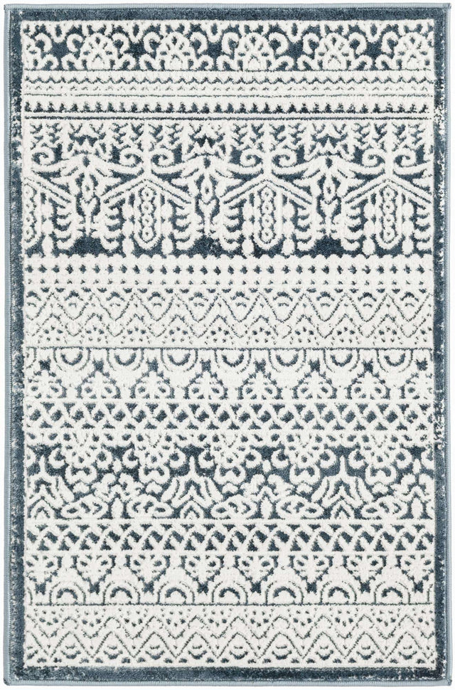 Blue 2' x 3' 1 Jill Zarin Uptown Rectangle Area Rug 70% Polypropylene & 30% Polyester  Contemporary Carpet for Living, Dining, Office, Bedroom for Sale at Rug Engine