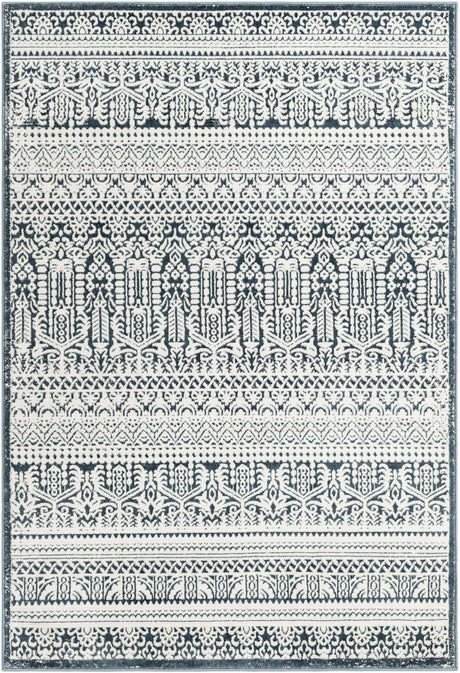 Blue 4' 1 x 6' 1 Jill Zarin Uptown Rectangle Area Rug 70% Polypropylene & 30% Polyester  Contemporary Carpet for Living, Dining, Office, Bedroom for Sale at Rug Engine
