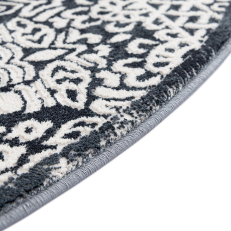 Blue 7' 10 x 7' 10 Jill Zarin Uptown Round Area Rug 70% Polypropylene & 30% Polyester  Contemporary Carpet for Living, Dining, Office, Bedroom for Sale at Rug Engine