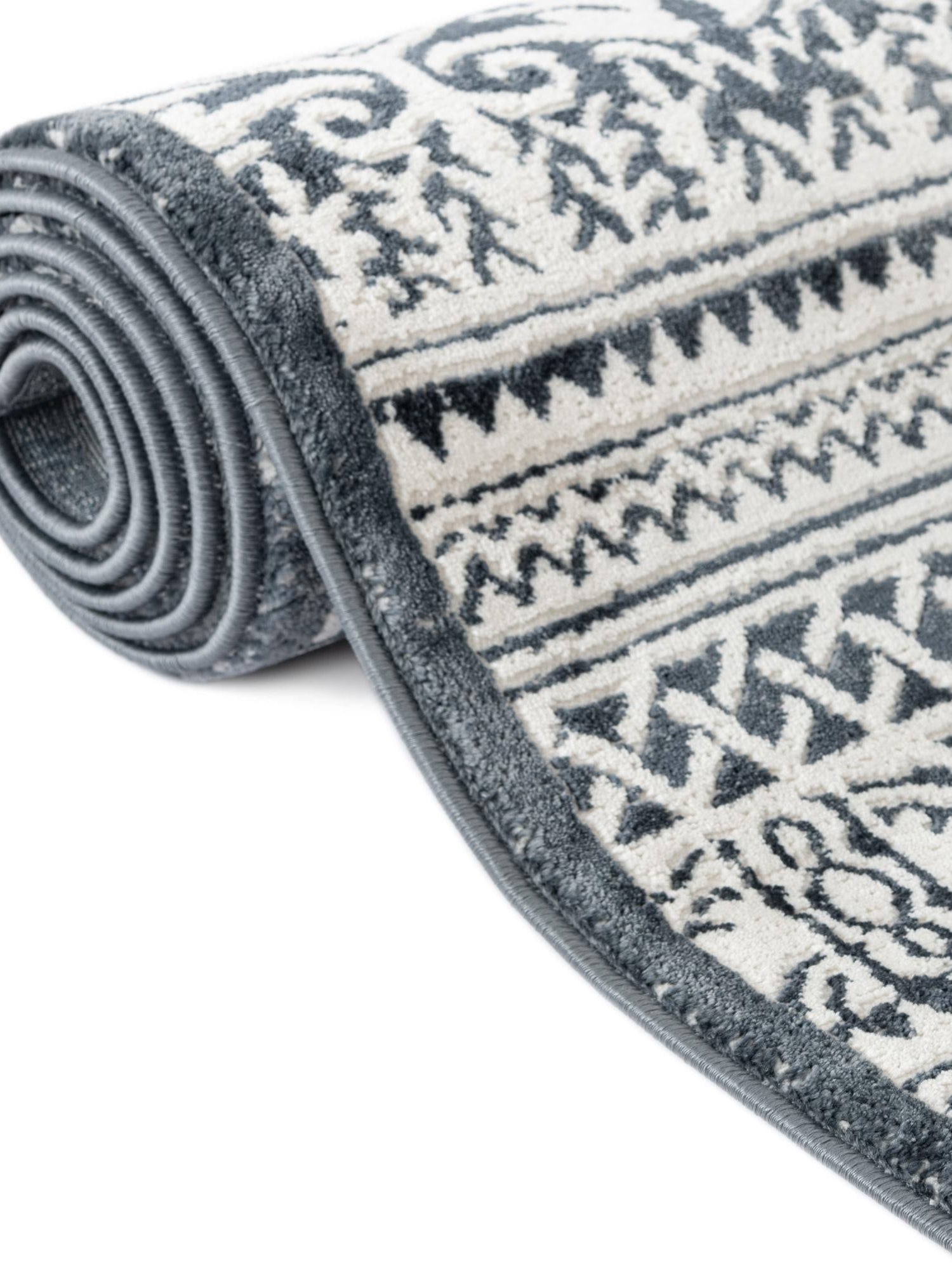 Blue 7' 10 x 7' 10 Jill Zarin Uptown Round Area Rug 70% Polypropylene & 30% Polyester  Contemporary Carpet for Living, Dining, Office, Bedroom for Sale at Rug Engine