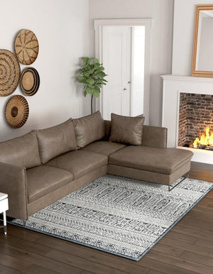 Blue 9' x 12' Jill Zarin Uptown Rectangle Area Rug 70% Polypropylene & 30% Polyester  Contemporary Carpet for Living, Dining, Office, Bedroom for Sale at Rug Engine