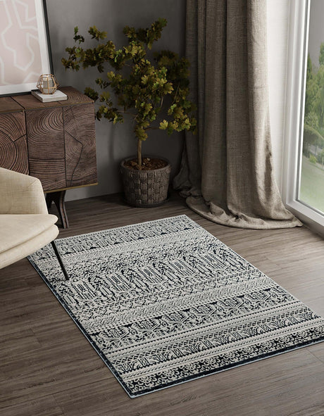 Blue 7' 10 x 10' Jill Zarin Uptown Rectangle Area Rug 70% Polypropylene & 30% Polyester  Contemporary Carpet for Living, Dining, Office, Bedroom for Sale at Rug Engine