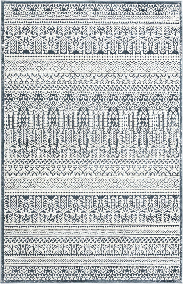 Blue 5' 3 x 8' Jill Zarin Uptown Rectangle Area Rug 70% Polypropylene & 30% Polyester  Contemporary Carpet for Living, Dining, Office, Bedroom for Sale at Rug Engine