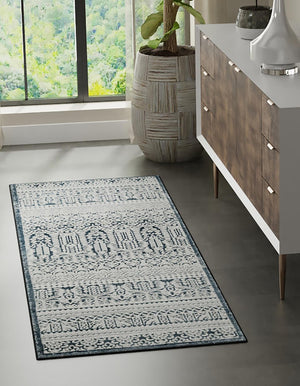 Blue 2' 7 x 13' 11 Jill Zarin Uptown Runner Area Rug 70% Polypropylene & 30% Polyester  Contemporary Carpet for Living, Dining, Office, Bedroom for Sale at Rug Engine