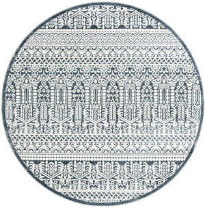 Blue 7' 10 x 7' 10 Jill Zarin Uptown Round Area Rug 70% Polypropylene & 30% Polyester  Contemporary Carpet for Living, Dining, Office, Bedroom for Sale at Rug Engine