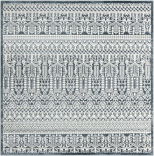 Blue 7' 10 x 7' 10 Jill Zarin Uptown Square Area Rug 70% Polypropylene & 30% Polyester  Contemporary Carpet for Living, Dining, Office, Bedroom for Sale at Rug Engine