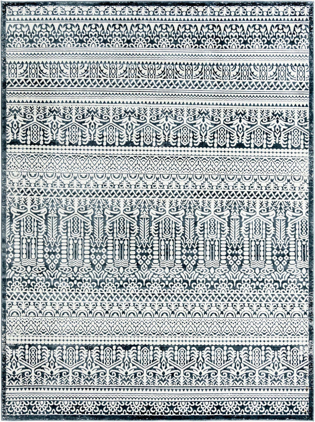 Blue 9' x 12' Jill Zarin Uptown Rectangle Area Rug 70% Polypropylene & 30% Polyester  Contemporary Carpet for Living, Dining, Office, Bedroom for Sale at Rug Engine