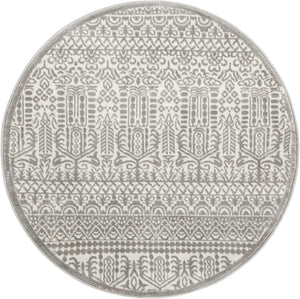 Gray 3' 3 x 3' 3 Jill Zarin Uptown Round Area Rug 70% Polypropylene & 30% Polyester  Contemporary Carpet for Living, Dining, Office, Bedroom for Sale at Rug Engine