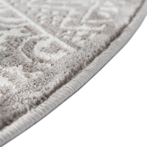 Gray 7' 10 x 7' 10 Jill Zarin Uptown Round Area Rug 70% Polypropylene & 30% Polyester  Contemporary Carpet for Living, Dining, Office, Bedroom for Sale at Rug Engine