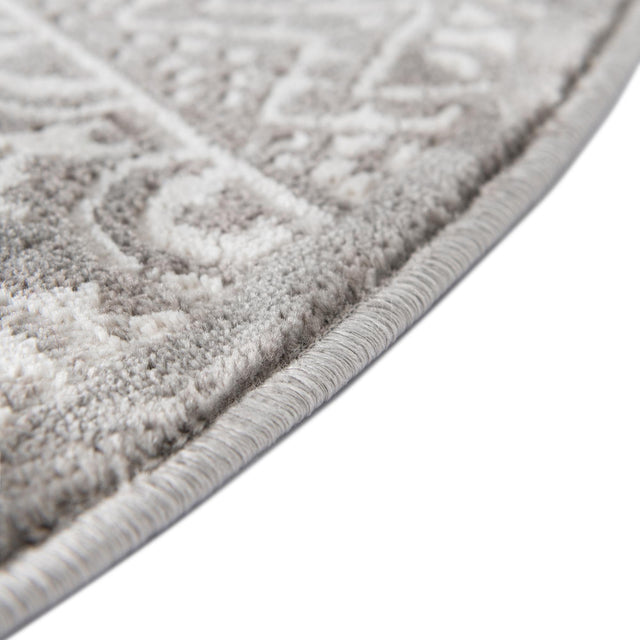 Gray 3' 3 x 3' 3 Jill Zarin Uptown Round Area Rug 70% Polypropylene & 30% Polyester  Contemporary Carpet for Living, Dining, Office, Bedroom for Sale at Rug Engine
