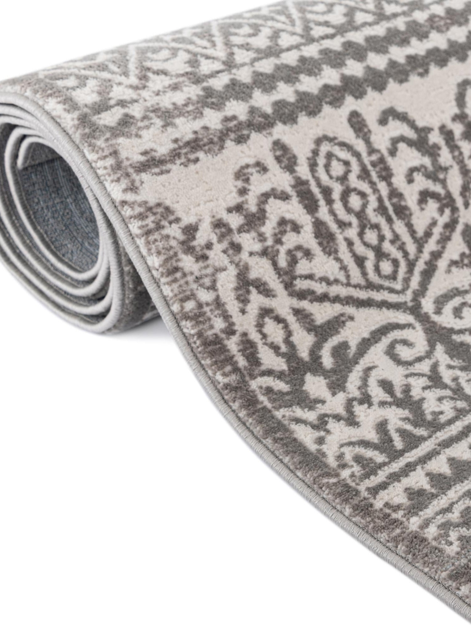 Gray 4' 1 x 6' 1 Jill Zarin Uptown Rectangle Area Rug 70% Polypropylene & 30% Polyester  Contemporary Carpet for Living, Dining, Office, Bedroom for Sale at Rug Engine
