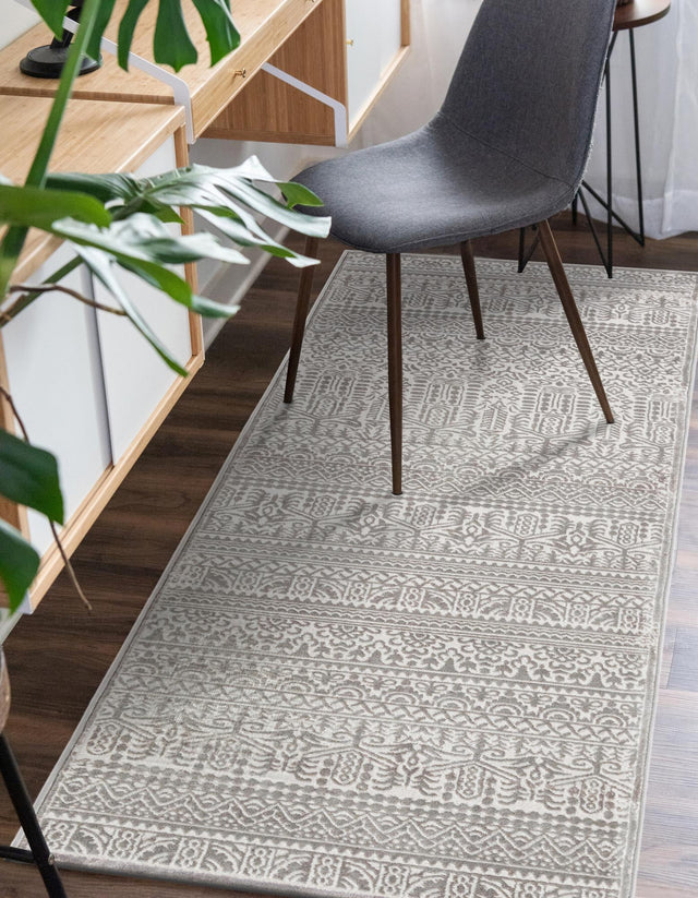 Gray 2' 2 x 6' 1 Jill Zarin Uptown Runner Area Rug 70% Polypropylene & 30% Polyester  Contemporary Carpet for Living, Dining, Office, Bedroom for Sale at Rug Engine