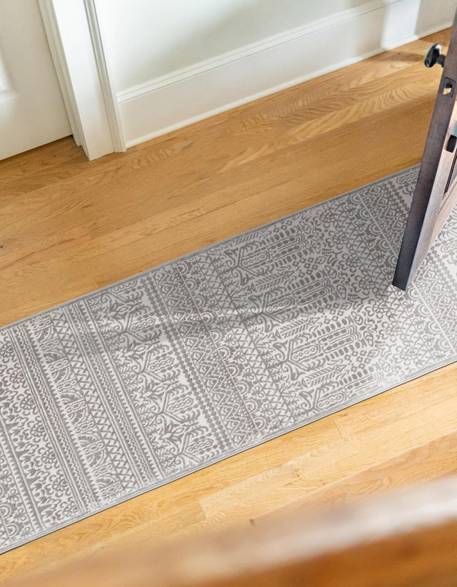 Gray 2' 7 x 13' 11 Jill Zarin Uptown Runner Area Rug 70% Polypropylene & 30% Polyester  Contemporary Carpet for Living, Dining, Office, Bedroom for Sale at Rug Engine