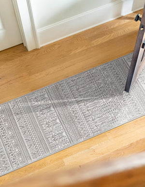 Gray 2' 7 x 8' Jill Zarin Uptown Runner Area Rug 70% Polypropylene & 30% Polyester  Contemporary Carpet for Living, Dining, Office, Bedroom for Sale at Rug Engine