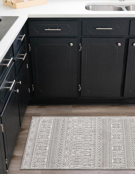 Gray 2' 2 x 6' 1 Jill Zarin Uptown Runner Area Rug 70% Polypropylene & 30% Polyester  Contemporary Carpet for Living, Dining, Office, Bedroom for Sale at Rug Engine