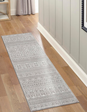 Gray 2' 7 x 8' Jill Zarin Uptown Runner Area Rug 70% Polypropylene & 30% Polyester  Contemporary Carpet for Living, Dining, Office, Bedroom for Sale at Rug Engine