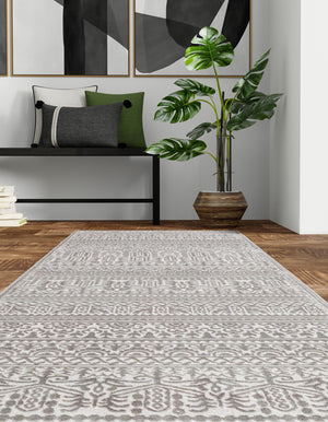 Gray 2' 2 x 6' 1 Jill Zarin Uptown Runner Area Rug 70% Polypropylene & 30% Polyester  Contemporary Carpet for Living, Dining, Office, Bedroom for Sale at Rug Engine