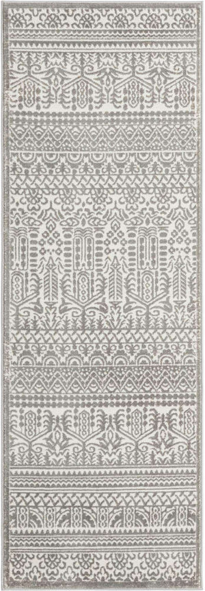 Gray 2' 2 x 6' 1 Jill Zarin Uptown Runner Area Rug 70% Polypropylene & 30% Polyester  Contemporary Carpet for Living, Dining, Office, Bedroom for Sale at Rug Engine