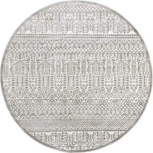 Gray 7' 10 x 7' 10 Jill Zarin Uptown Round Area Rug 70% Polypropylene & 30% Polyester  Contemporary Carpet for Living, Dining, Office, Bedroom for Sale at Rug Engine