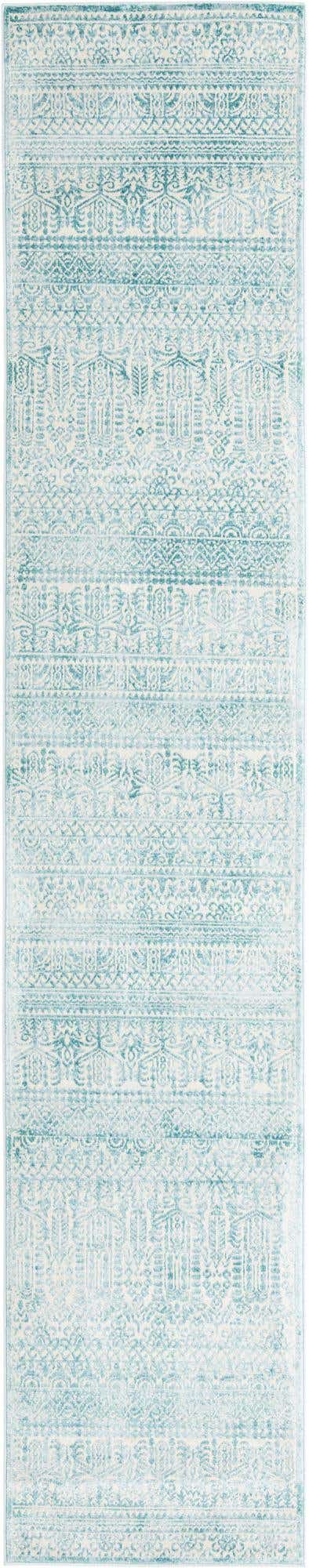 Teal 2' 7 x 13' 11 Jill Zarin Uptown Runner Area Rug 70% Polypropylene & 30% Polyester  Contemporary Carpet for Living, Dining, Office, Bedroom for Sale at Rug Engine