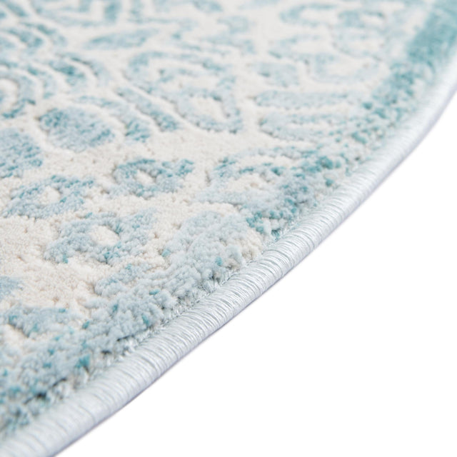 Teal 7' 10 x 7' 10 Jill Zarin Uptown Round Area Rug 70% Polypropylene & 30% Polyester  Contemporary Carpet for Living, Dining, Office, Bedroom for Sale at Rug Engine