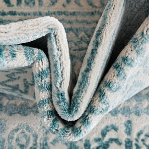 Teal 7' 10 x 7' 10 Jill Zarin Uptown Round Area Rug 70% Polypropylene & 30% Polyester  Contemporary Carpet for Living, Dining, Office, Bedroom for Sale at Rug Engine