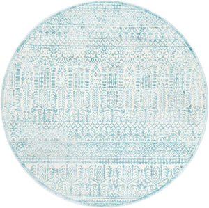 Teal 5' 3 x 5' 3 Jill Zarin Uptown Round Area Rug 70% Polypropylene & 30% Polyester  Contemporary Carpet for Living, Dining, Office, Bedroom for Sale at Rug Engine