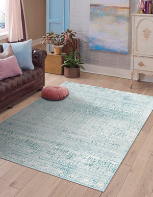 Teal 9' x 12' Jill Zarin Uptown Rectangle Area Rug 70% Polypropylene & 30% Polyester  Contemporary Carpet for Living, Dining, Office, Bedroom for Sale at Rug Engine