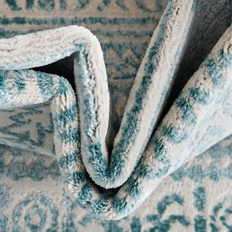 Teal 2' x 3' 1 Jill Zarin Uptown Rectangle Area Rug 70% Polypropylene & 30% Polyester  Contemporary Carpet for Living, Dining, Office, Bedroom for Sale at Rug Engine