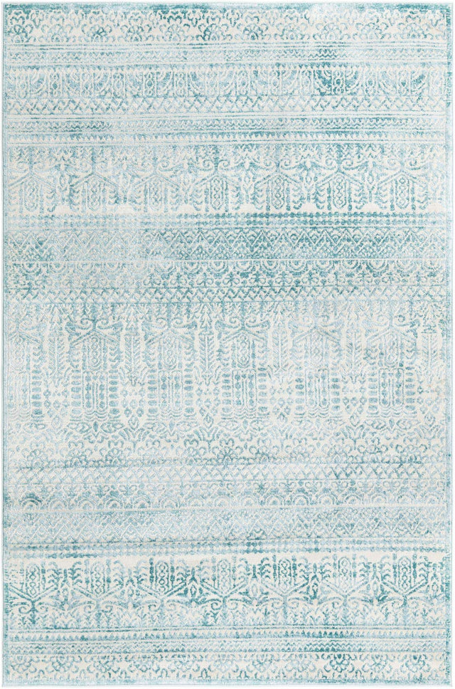 Teal 5' 3 x 8' Jill Zarin Uptown Rectangle Area Rug 70% Polypropylene & 30% Polyester  Contemporary Carpet for Living, Dining, Office, Bedroom for Sale at Rug Engine