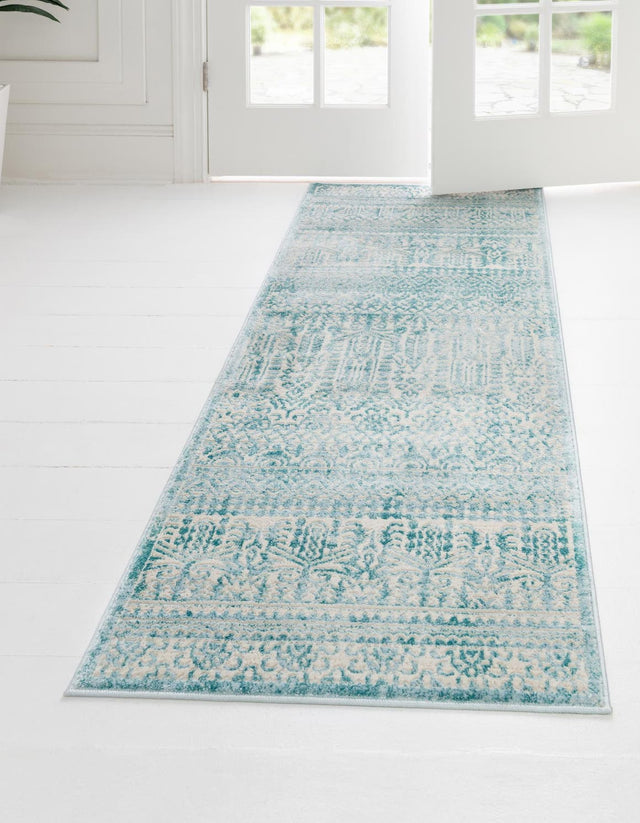 Teal 2' 7 x 8' Jill Zarin Uptown Runner Area Rug 70% Polypropylene & 30% Polyester  Contemporary Carpet for Living, Dining, Office, Bedroom for Sale at Rug Engine