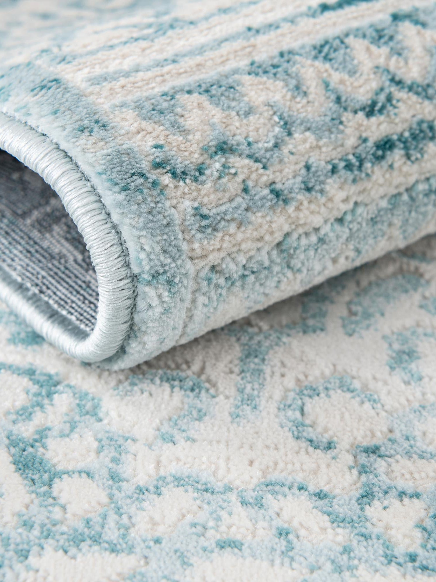 Teal 2' 7 x 8' Jill Zarin Uptown Runner Area Rug 70% Polypropylene & 30% Polyester  Contemporary Carpet for Living, Dining, Office, Bedroom for Sale at Rug Engine
