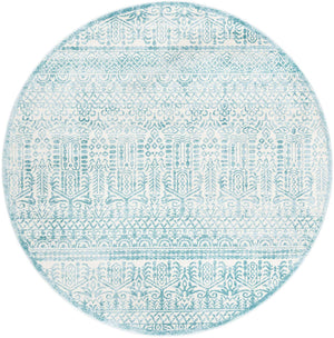 Teal 7' 10 x 7' 10 Jill Zarin Uptown Round Area Rug 70% Polypropylene & 30% Polyester  Contemporary Carpet for Living, Dining, Office, Bedroom for Sale at Rug Engine